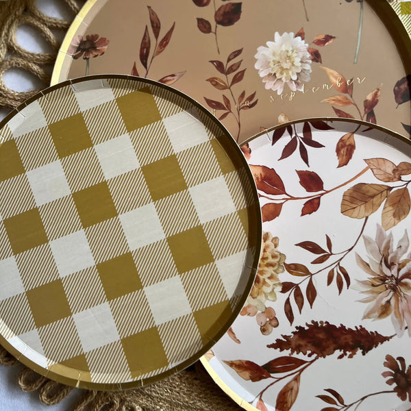 Fall Leaf Small Paper Plate (8pcs)