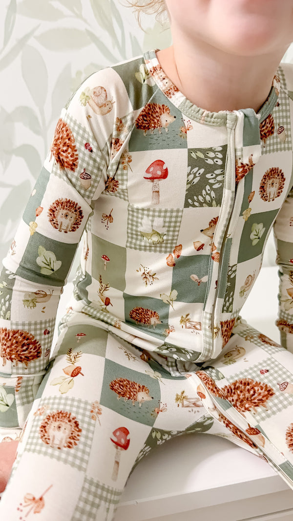 Harvest Hedgehogs Bamboo Zippy Pajamas
