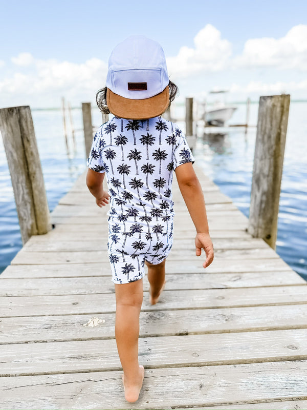 Bamboo Shorts Set | Palm Style White