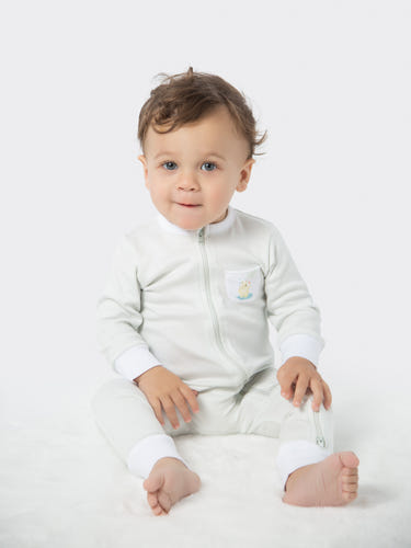 Organic Cotton Romper - Polar Express for babies, soft and stylish jumpsuit perfect for comfort and play.