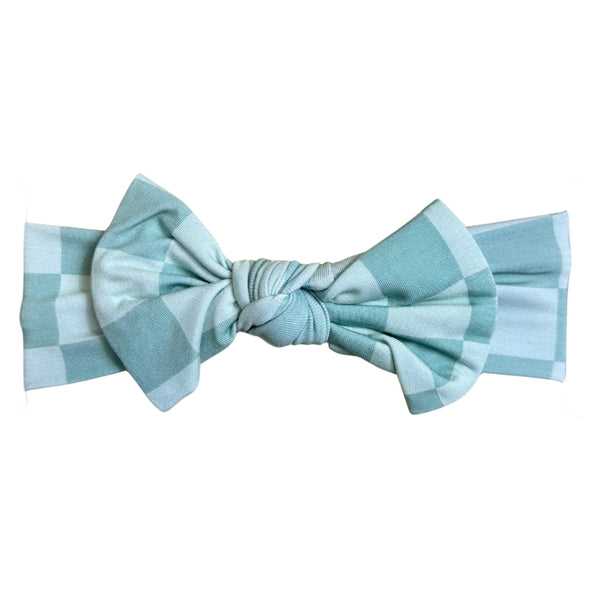 Frosty Mint Checkers - Headband