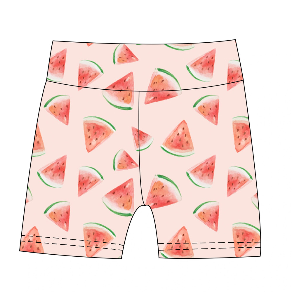 HollyRose Watermelons Bamboo Kids Biker Short