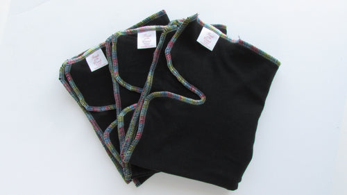 Black Winged Perfect Fit Preflat in angle 22 view, ideal for comfortable and stylish baby diapering.