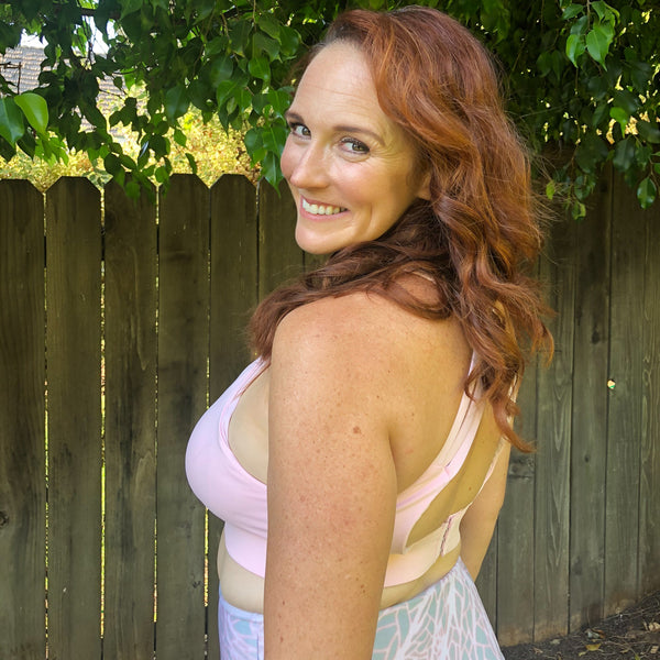 Chloe 3 Running Nursing Sports Bra (Blush Pink)