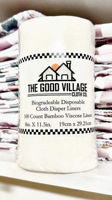 PREORDER | Biodegradable Disposable Cloth Diaper Liners | 100 Pack Bamboo Viscose Liners