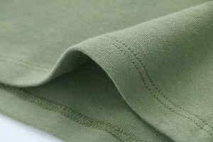 100% Organic Cotton Toddler Summer 2 Piece short sleeve Pajama Set - Olive Green