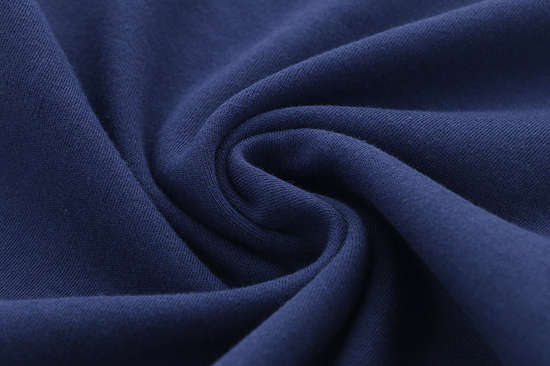 100% Organic Cotton Toddler Summer 2 Piece short sleeve Pajama Set - Navy