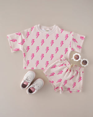 Shorts Set | Pink Bolts
