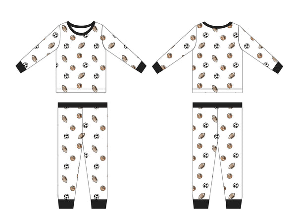 Dream Team Set sleepsuits and pyjamas for babies, showcasing cozy and stylish designs from angle 6.