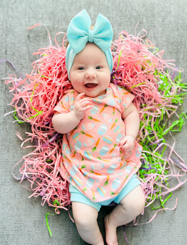 Easter Egg Baby Dress - Cute pastel dress for infants, perfect for spring celebrations and festive occasions.