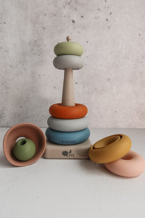 Silicone Ring Stacking Toy – 10pc| LYTL®️