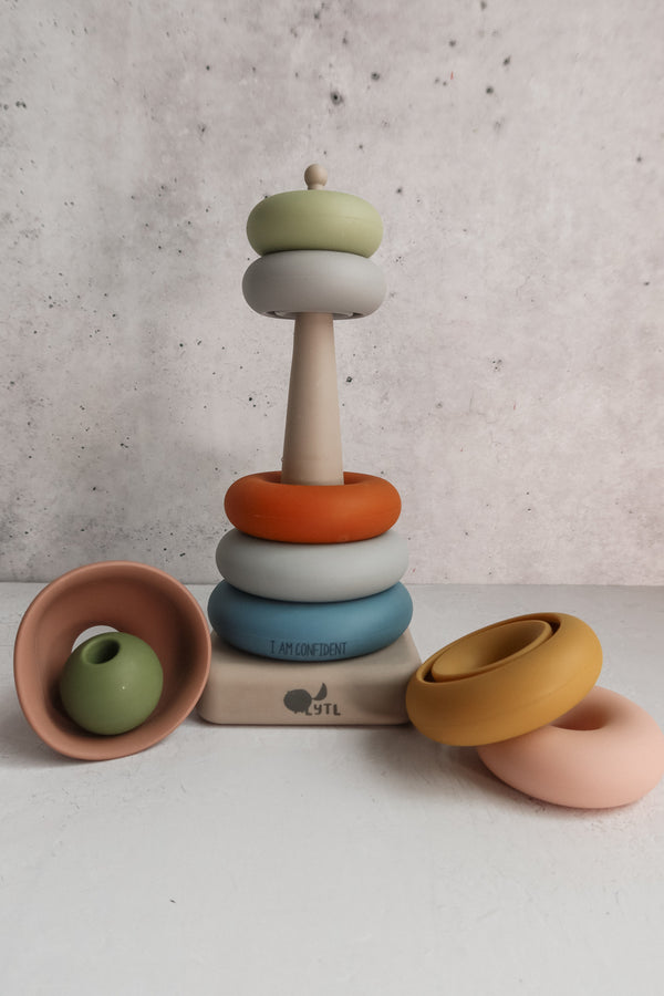 Silicone Ring Stacking Toy – 10pc| LYTL®️