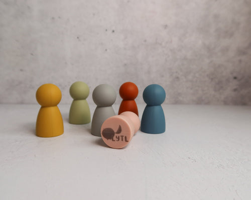 Mini Silicone Peg Dolls – Set of 6 | LYTL®️
