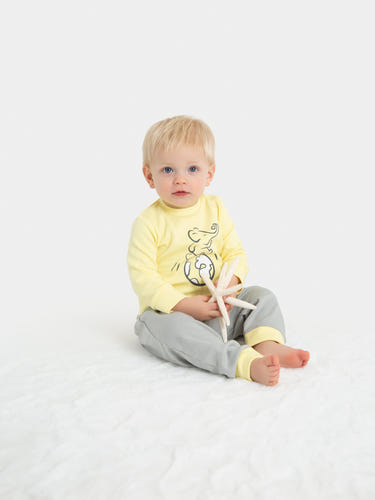 Organic Cotton Clayton Pullover for babies - Lil' Explorer design, perfect for stylish and comfortable playtime.