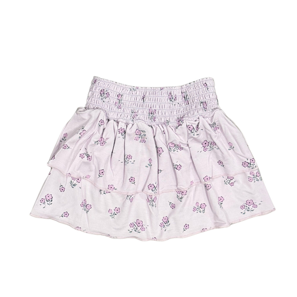 Aisley tiered smocked skirt for babies, featuring a stylish design and comfortable fit. Perfect for any occasion.