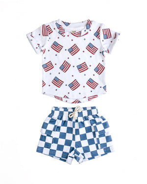Cargo Shorts Set | Patriotic Vibes