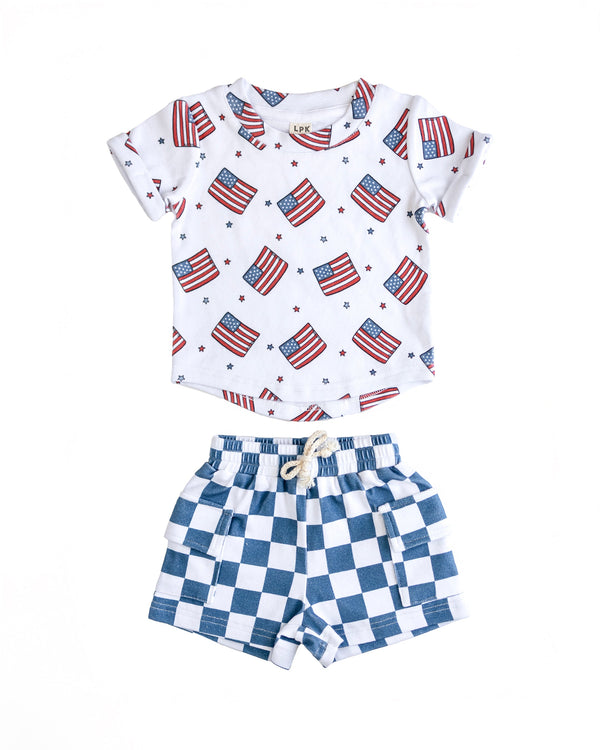 Cargo Shorts Set | Patriotic Vibes