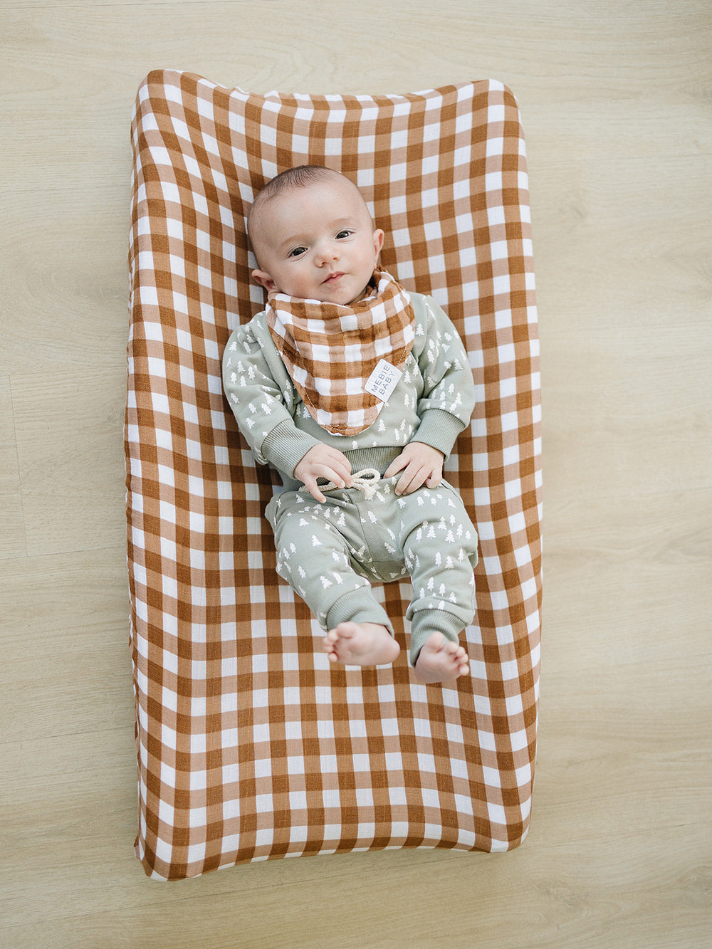 Gingham Muslin Changing Pad Cover - MOOGCO Baby