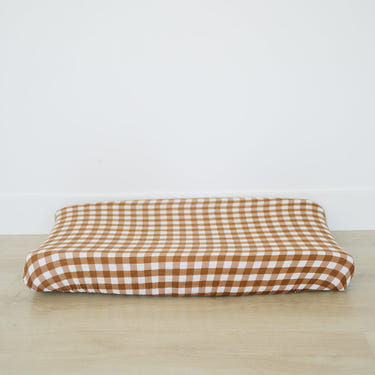 Gingham Muslin Changing Pad Cover - MOOGCO Baby