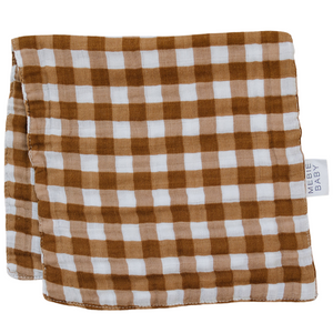 Gingham Muslin Burp Cloth