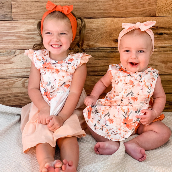 Peachy Dreams Bapron for babies, stylish and functional, shown at angle 12, perfect for mealtime messes.