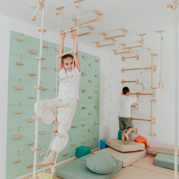 Kids Climbing Ropes