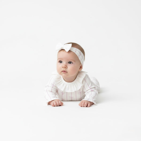 Lilac Bow Romper Set