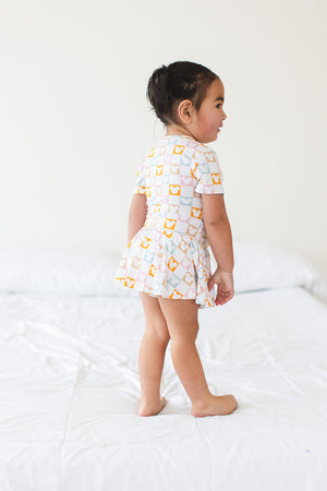 Checkerboard Charm - Bodysuit Dress