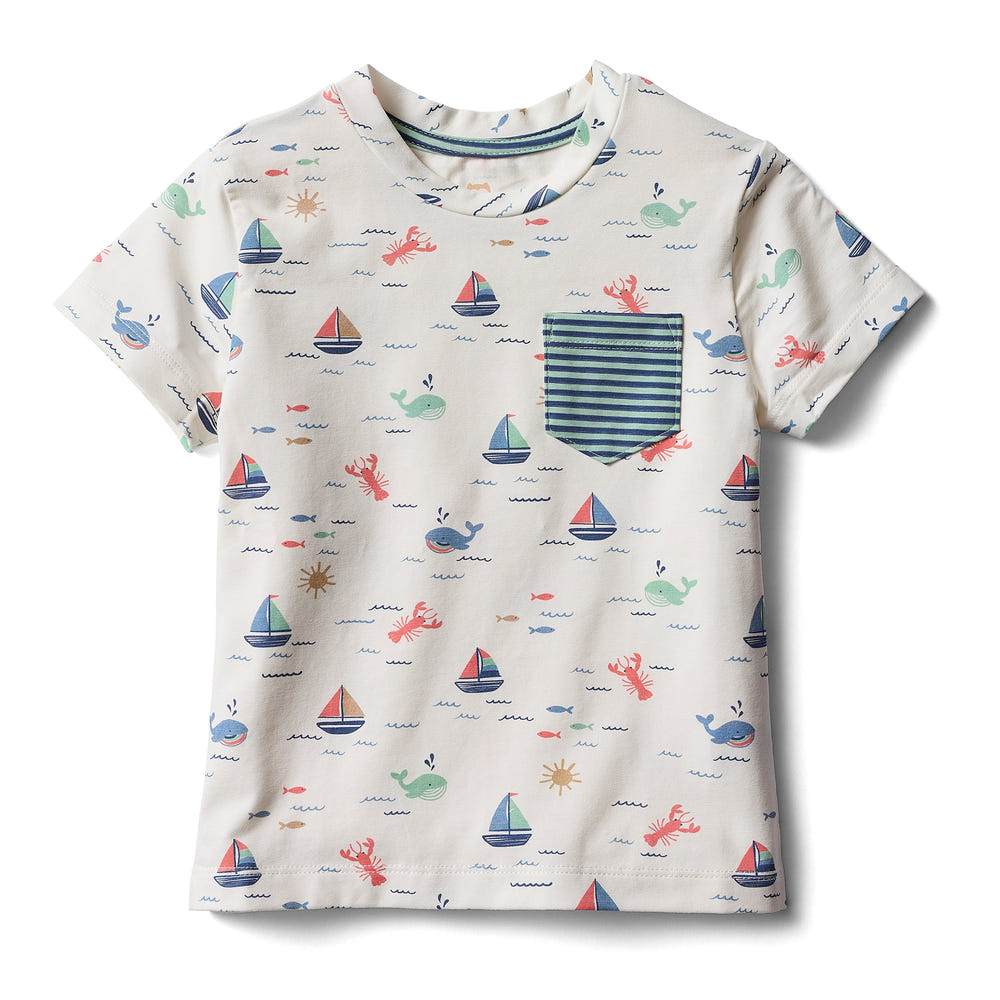 jogger set - casco bay harbor blue stripe