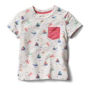 jogger set - casco bay coral stripe