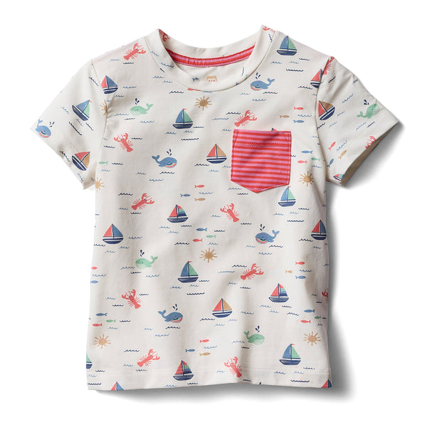 jogger set - casco bay coral stripe