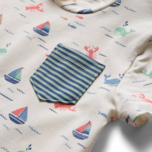 pocket tee - casco bay harbor blue stripe