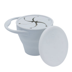 BapronBaby Silicone Collapsible Snack Cup with Lid Portable