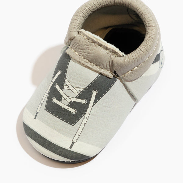 Ice Ice Baby City Baby Shoe in angle 2 view, stylish and comfortable city mocc for little feet.