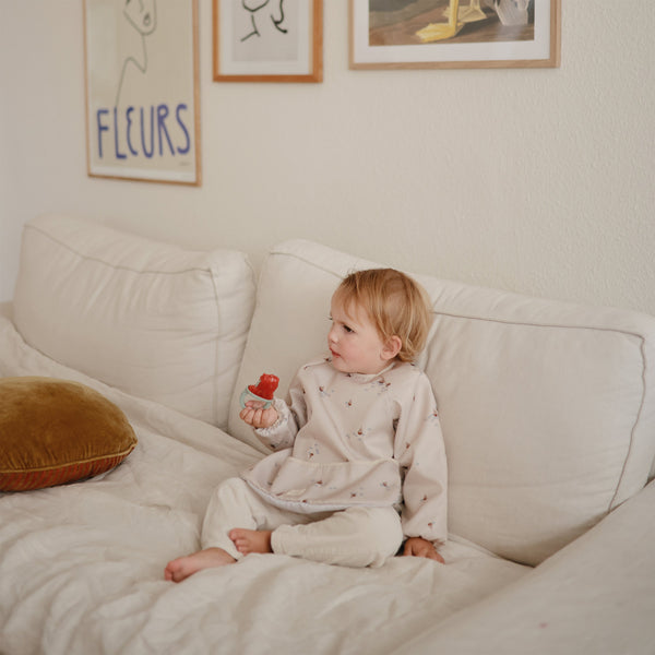 Mushie Long Sleeve Bib water resistant 6 to 24 months