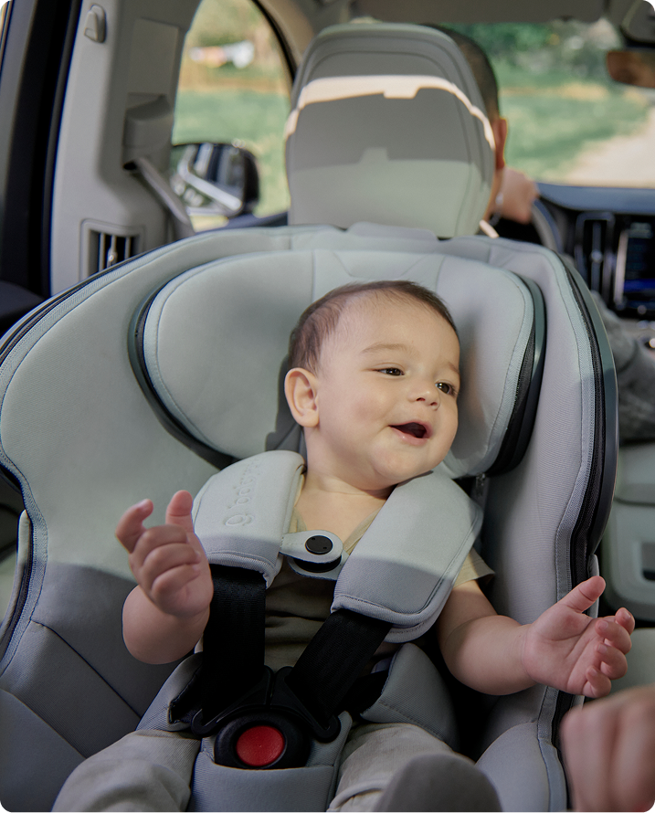 Classic Convertible Car Seat for infants and toddlers, featuring safety harness and adjustable design.
