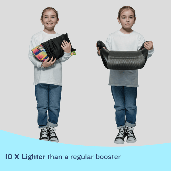 BubbleBum Inflatable Car Booster Seat - Travel Booster Seat - Rainbow Style ✔️