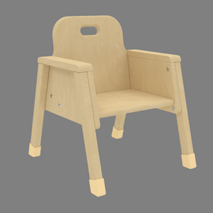 Toddler chair with 6" seat height, angled view showcasing its design and comfort for young children.