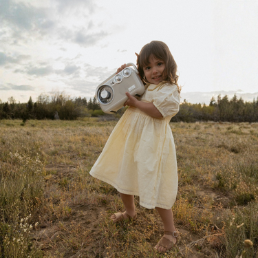 Organic Smocked Collar Dress - Butter Yellow