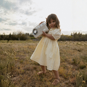 Organic Smocked Collar Dress - Butter Yellow
