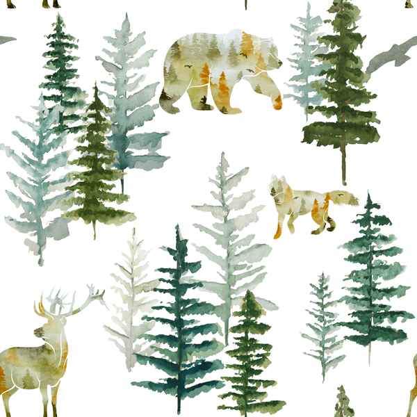 Minky Baby Blanket In The Woods