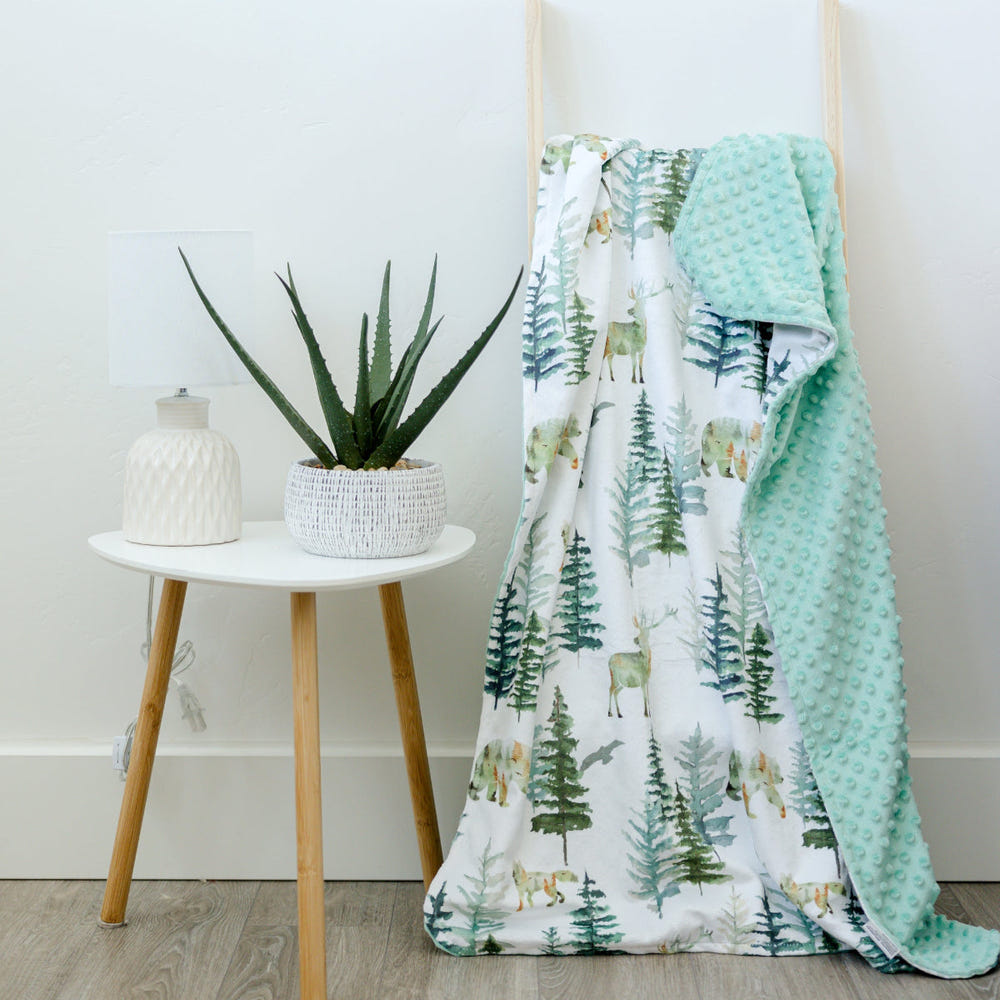Minky Baby Blanket In The Woods