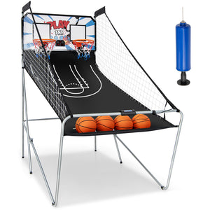 Foldable Double Electronic Basketball Game with 4 Balls Indoor for Kids & Family