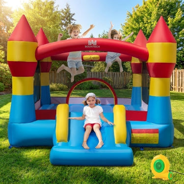 Indoor Outdoor Blow-up Bouncy Castle with 550W Blower for Yard