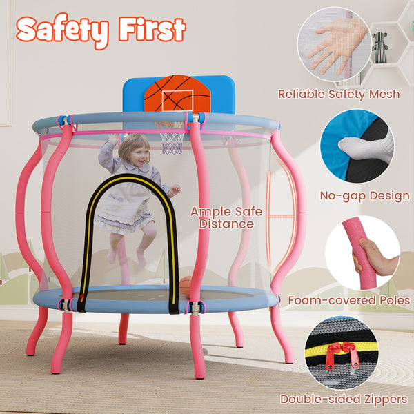 Kids Trampoline Indoor & Outdoor Pumpkin Trampoline - Safety Net