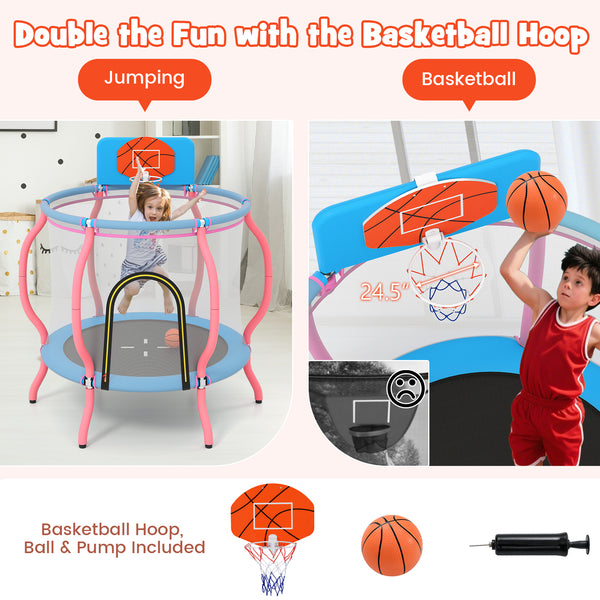 Kids Trampoline Indoor & Outdoor Pumpkin Trampoline - Safety Net
