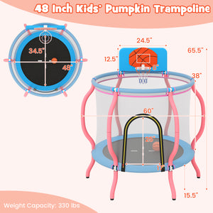 Kids Trampoline Indoor & Outdoor Pumpkin Trampoline - Safety Net