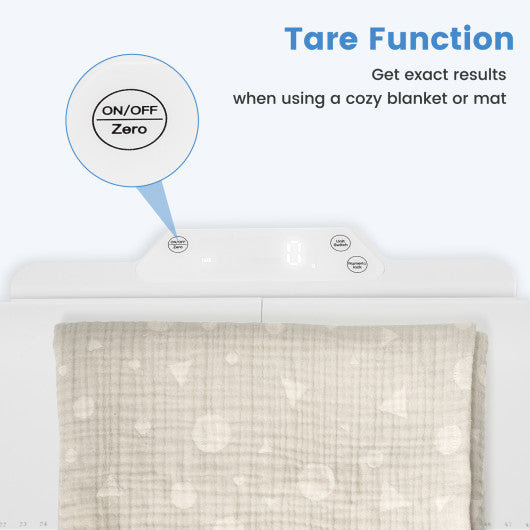 Infant Scale with Detachable Tray for Body Weight and Height Measurement-White