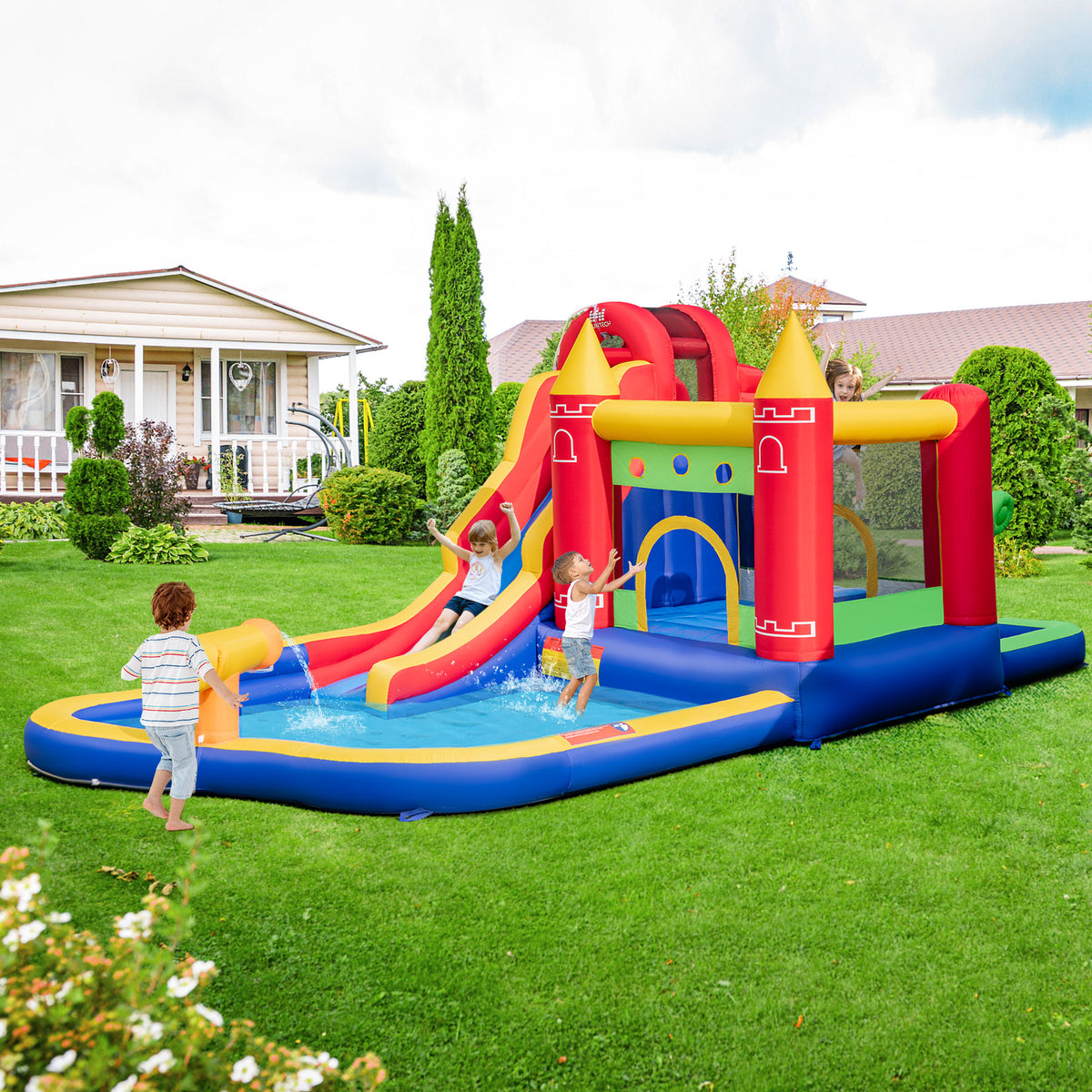 9-in-1 Inflatable Bounce Castle with Water ... | MoogCo Baby