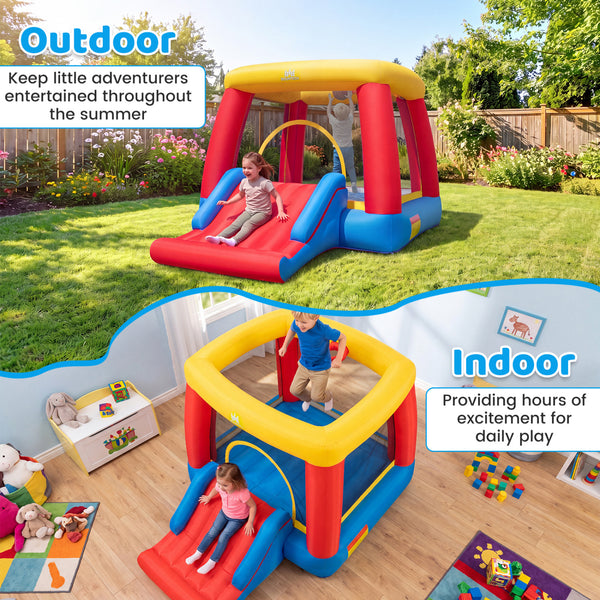 Inflatable Bounce House for Toddlers with 380W Blower Indoor Outdoor Blow Up Jumping Castle